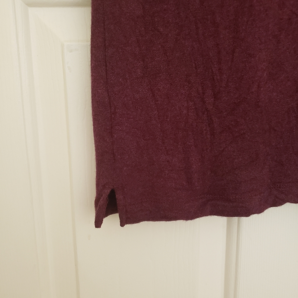 Lou & Grey Cowl Neck Sweater‎ Mini Dress Maroon Burgundy Size Extra Small - Picture 5 of 9
